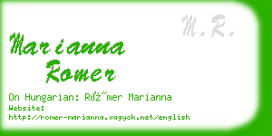 marianna romer business card